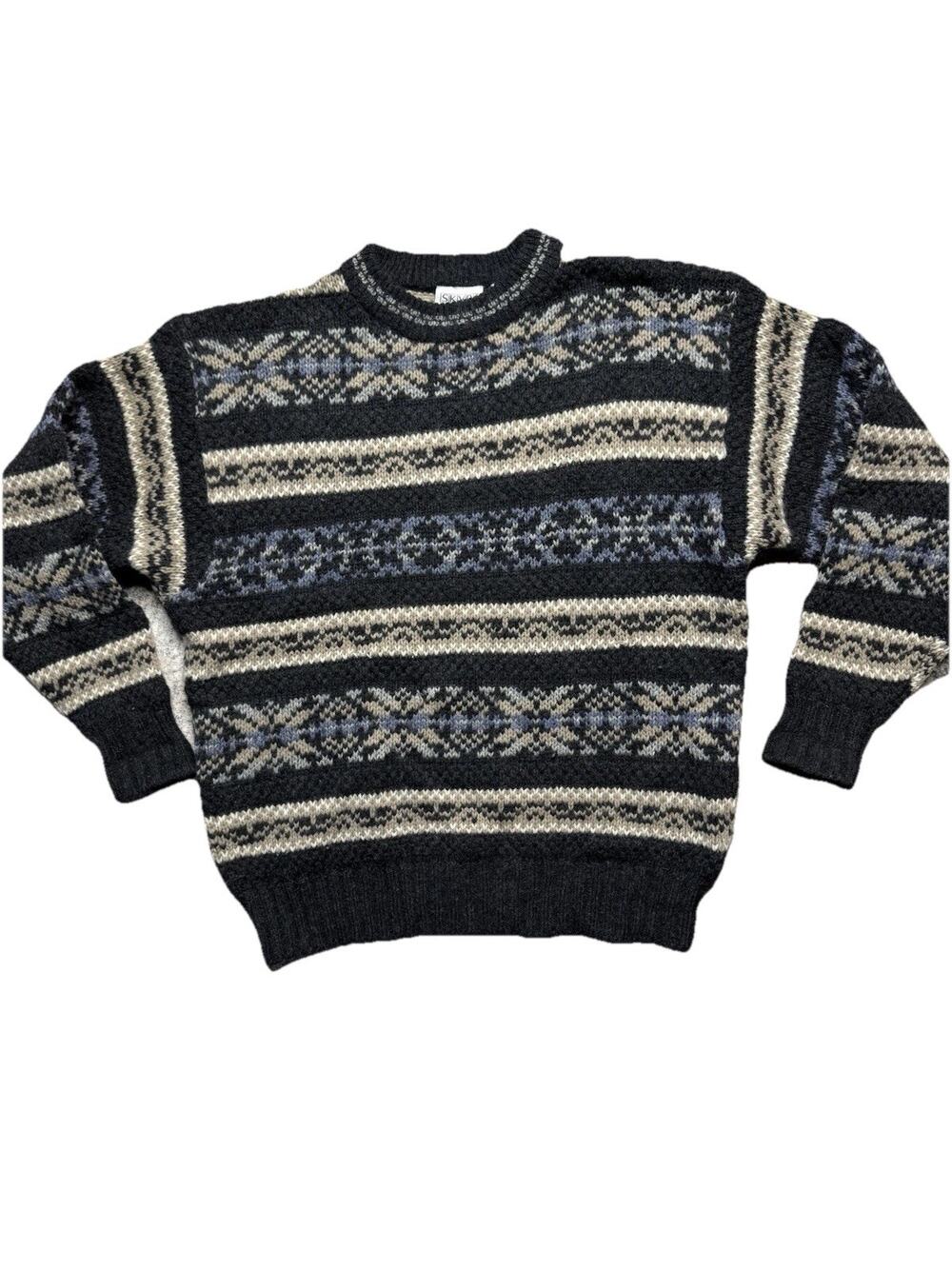 Vintage Skyr Vintage Crew Neck Sweater Large Chunky Grandpa Icelandic Wool Cabin